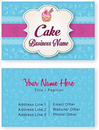עיצוב משלך אישית כרטיס ביקור עוגת מאפיית עסקים מותאם אישית ביקור כרטיס-קדמי חזרה-110 ק ג-עבה נייר