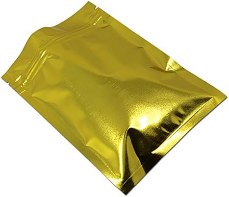 רוכסן מנעול זהב אלומיניום רדיד שקיות עבור רוכסן ניתן לאטימה חוזרת אטום מנעול מיילר שקיות לטווח ארוך מזון אחסון עם חריץ מדמיע