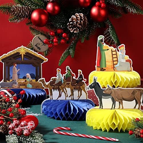 9 יח 'חג המולד חלת הדבש מרכזית סצנת הילדות סצנת דבש קישוטי שולחן