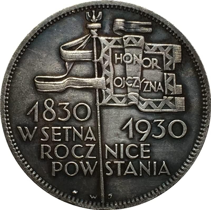 1930 מטבעות פולין נחושת מטבעות עתיקות מצופות מכסף אוסף מטבעות מטבעות מטבעות מטבעות