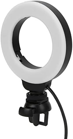 ערכת תאורת ועידת וידאו 4 אינץ ' הוביל אור טבעת ניתן לעמעום סלפי אור מילוי עם קליפ לשיחות ועידה בווידאו למחשב נייד