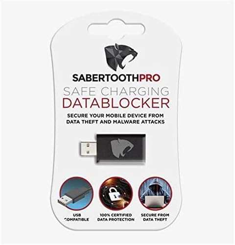 SaberToothpro DB150 טעינה בטעינה חוסמת נתונים של USB, מגנה מפני שקע מיצים, תואם ל- iOS ואנדרואיד