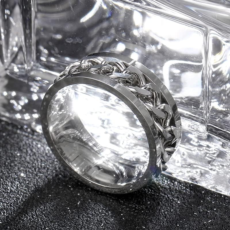 קולסו 8 ממ כסף שרשרת טבעת עבור גברים ונשים-45830