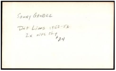 סוני גנדי חתם על כרטיס אינדקס 3 על 5 אריות חתומים 2 על אליפות 86832-חתימות חתוכות