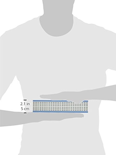 בריידי וו-525-549-ויניל בד, שחור על לבן, מספרים עוקבים חוט סמן כרטיס