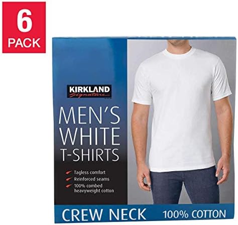 קירקלנד חתימת גברים של צוות צוואר חולצות כותנה