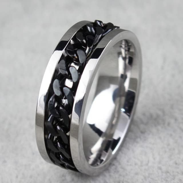 קולסו 8 ממ כסף שרשרת טבעת עבור גברים ונשים-45825